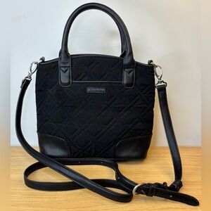 Vera Bradley Black Quilted “Day Off” Crossbody/Satchel Bag NWOT